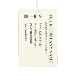 Personalized Business Company Promotional Branding Car Air Freshener