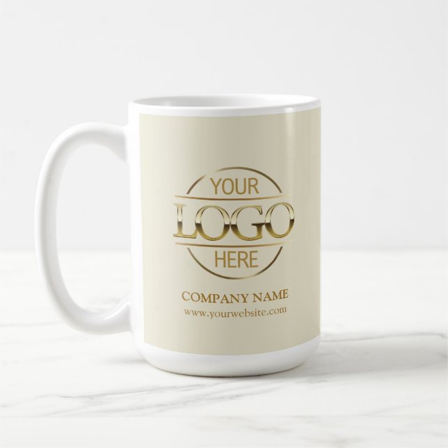 Personalized Business Logo Custom Company Gift Coffee Mug (Left)