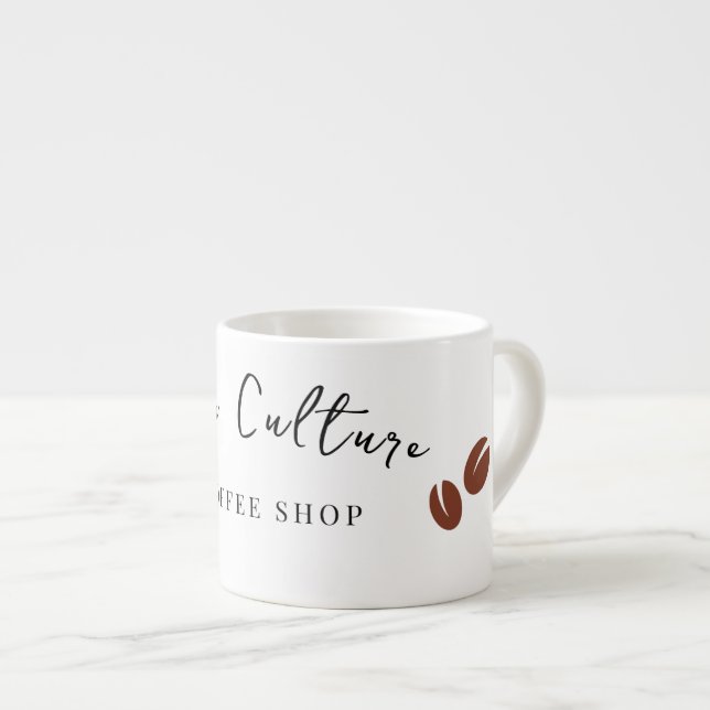 Personalized Business Logo Espresso Cup (Front Right)