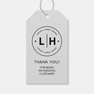 Personalized Business Logo Gray Promotional Gift Tags