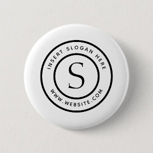 Personalized Business Monogram 6 Cm Round Badge