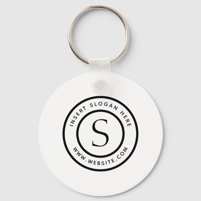 Personalized Business Monogram Key Ring (Front)