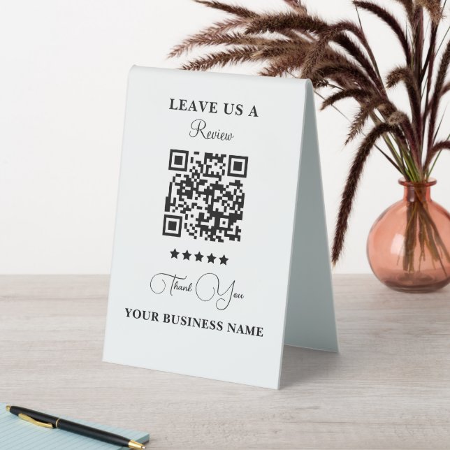 Personalized Business Qr Code Leave a Review (In SItu (Table))