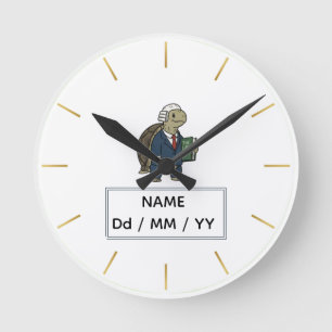 Personalized Business Turtle Watch Round Clock