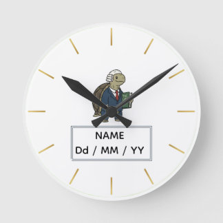 Personalized Business Turtle Watch Round Clock