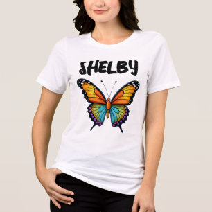 PERSONALIZED BUTTERFLY LADIES T-SHIRTS SWEATSHIRT