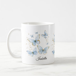 PERSONALIZED Butterfly Mug, Cute Pink Butterfly  Coffee Mug