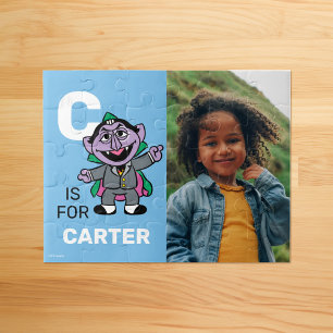 Personalized C is for Count von Count Photo Jigsaw Puzzle