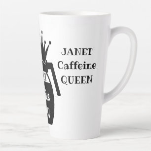 Personalized Caffeine QUEEN Coffee Pot Latte Mug