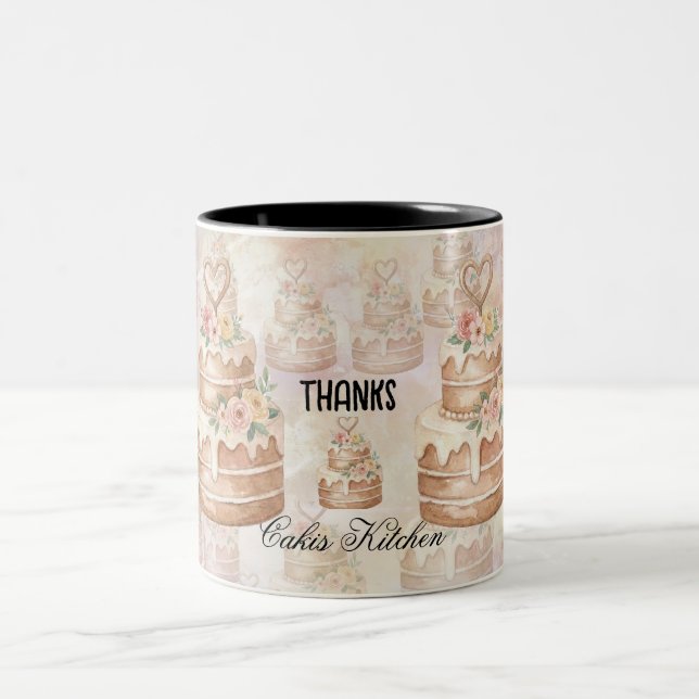 personalized Cake Mug - Custom Name Baker Gift (Center)