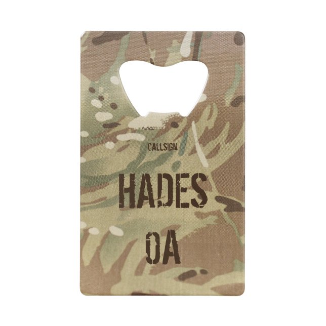 Personalized Callsign Creditcard Bottle Opener (Front)