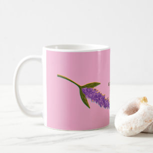 Personalized Calm & Serenity Floral Aesthetic Pink Coffee Mug