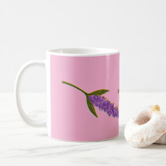 Personalized Calm & Serenity Floral Aesthetic Pink Coffee Mug
