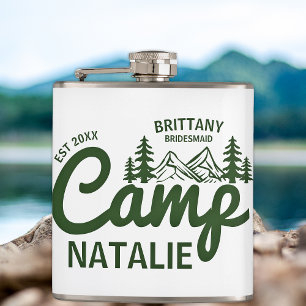 Personalized Camp Bach Bachelorette Party Custom Hip Flask