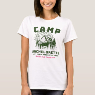 Personalized Camp Bachelorette Bridesmaid T-Shirt