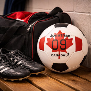 Personalized Canada Maple Leaf Soccer Gift Ball