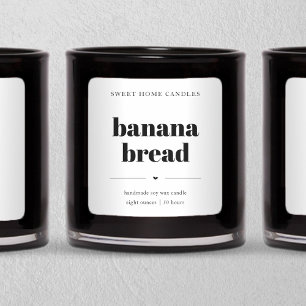 Personalized Candle Label, Boutique Square Sticker