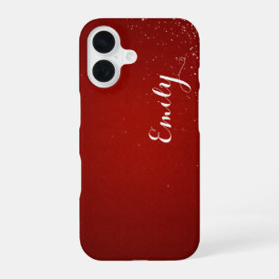 Personalized Candy Red Diamond - Barely There iPhone 16 Case