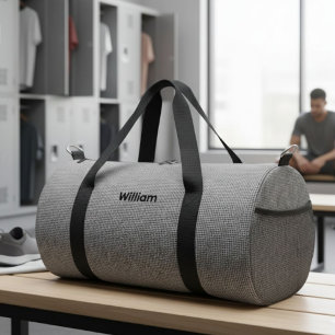 Personalized Canvas Duffel Bag - Custom Name