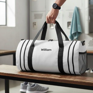 Personalized Canvas Duffel Bag - Custom Name