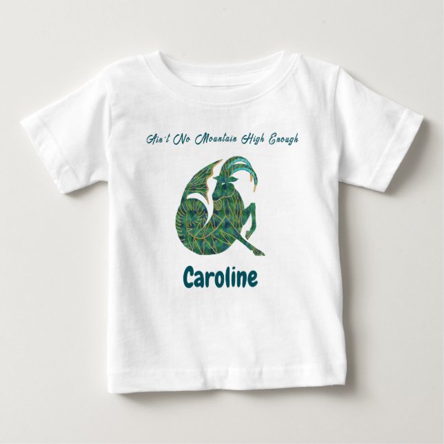 Personalized Capricorn Zodiac Impressionist Toddle Baby T-Shirt (Front)