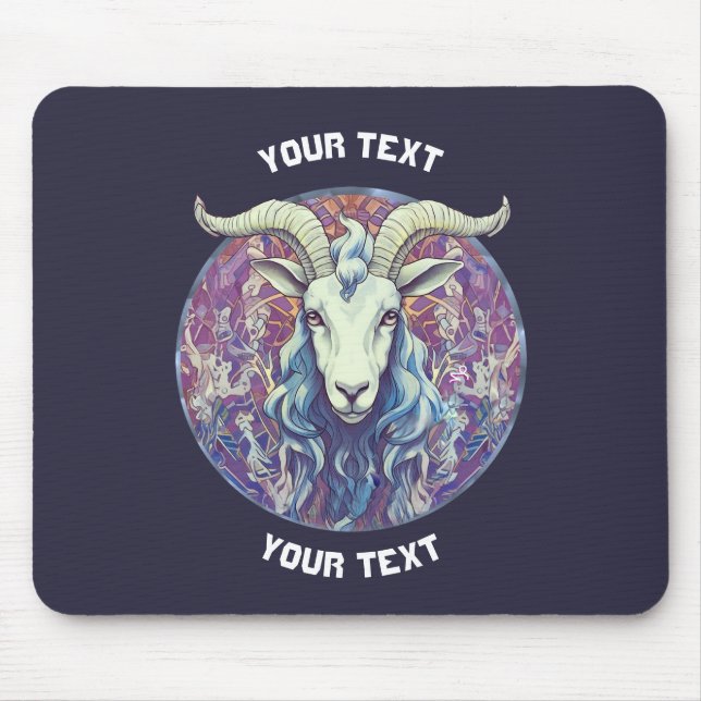 PERSONALIZED CAPRICORN ZODIAC SIGN MOUSE PAD (Front)