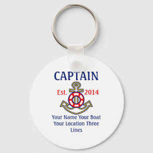 Personalized Captain First Mate Skipper Gear T Shi Key Ring