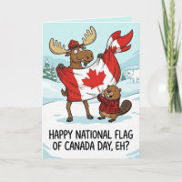 Personalized Card National Flag of Canada Day