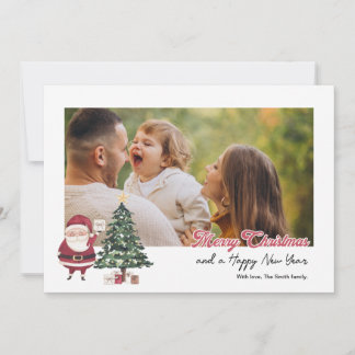 Personalized card with Christmas tree