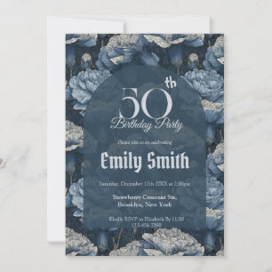 Personalized Carnation Sparkle Beach Party Invitation