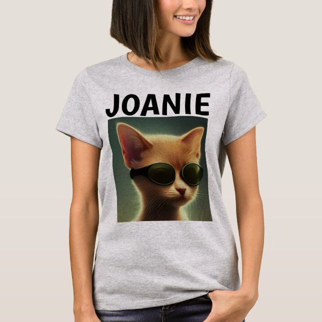 PERSONALIZED CAT CUSTOM GIRLS T-SHIRTS (Front)