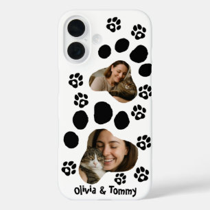 Personalized Cat Paw Print Photo Phone Case