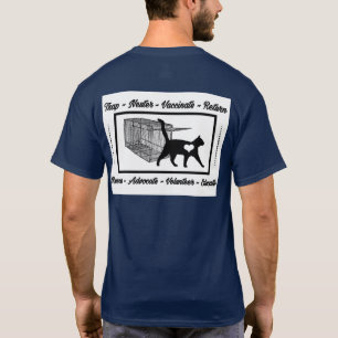 PERSONALIZED CAT RESCUE LOGO CAT TRAP TNR T-Shirt