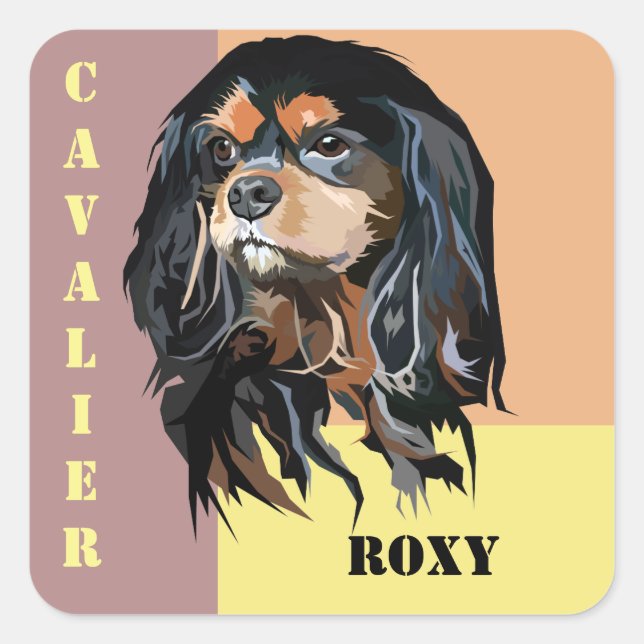 Personalized Cavalier King Charles Spaniel Sticker (Front)