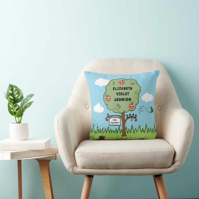 Personalized Celebration Tree Kid's  Cushion (Chair)