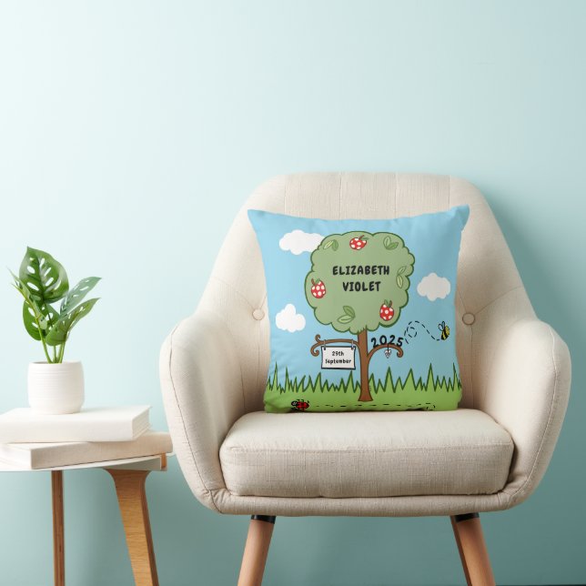 Personalized Celebration Tree Kid's  Cushion (Chair)