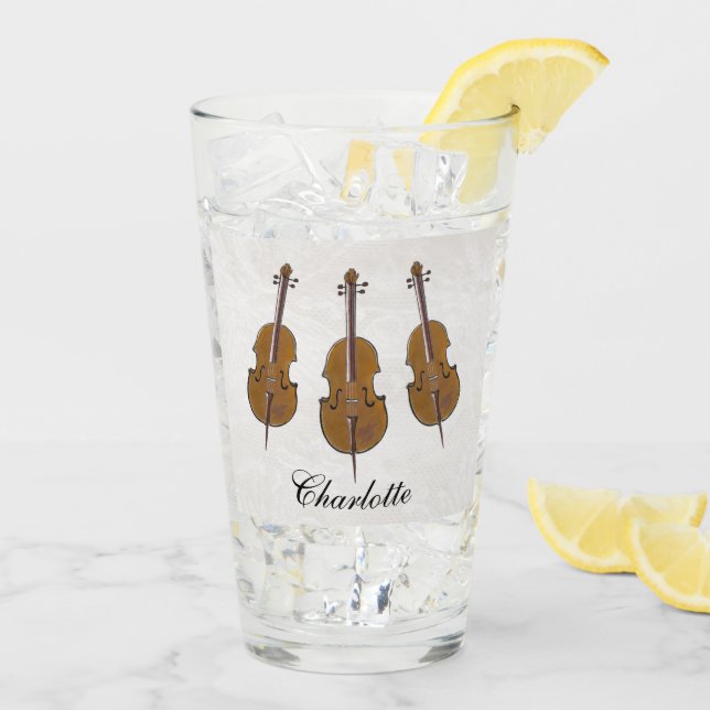 Personalized cello gift glass (Back Ice)