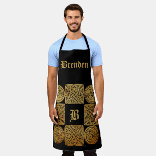 Personalized Celtic Knotwork Cross Apron
