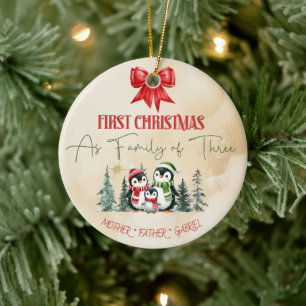 Personalized Ceramic Christmas Ornament – First Ch