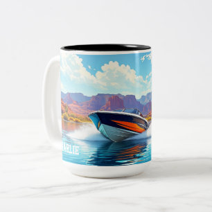 Personalized Ceramic Coffee Mug Fun Boat Theme