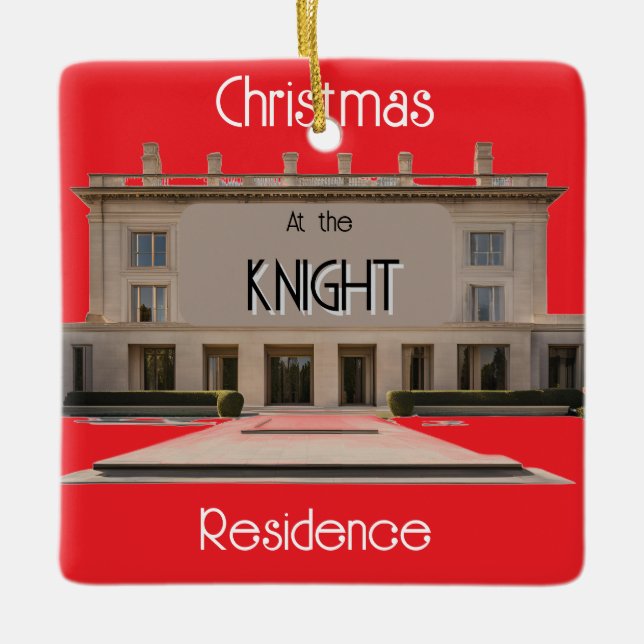 Personalized Ceramic Family Tree Decoration (Front)