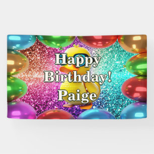 Personalized character birthday banner