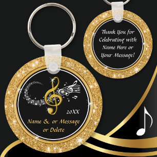 Personalized Cheap Music Themed Party Favors Key Ring