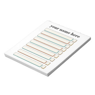 Personalized Checklist Planner Notepad