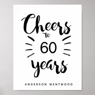 Personalized Cheers to 60 Years Poster
