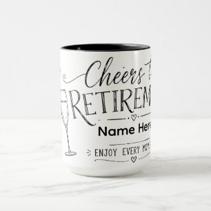 Personalized Cheers to Retirement Champagne Mug