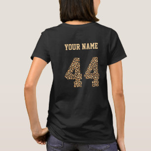 Personalized Cheetah Pattern Number 44 T-Shirt