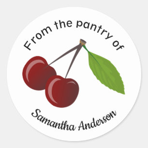 Personalized Cherries Sticker