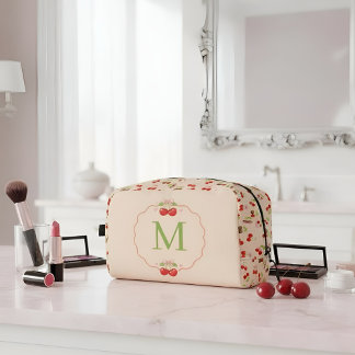 Personalized Cherry and Bow Sweet Aesthetic Name  Dopp Kit