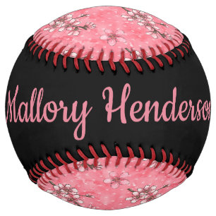 Personalized Cherry Blossoms  Softball